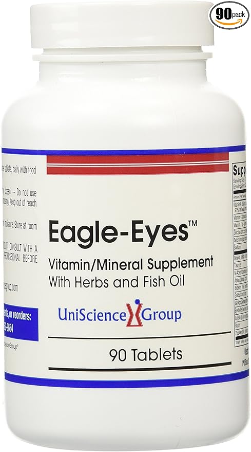 Eagle-Eyes, Optimal Vision Health with 500 3 Fish 90 Tablets