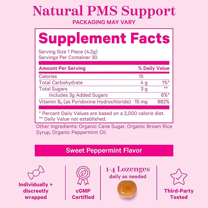 Pink Stork Organic PMS Support Sweets B6 and 30 Drops