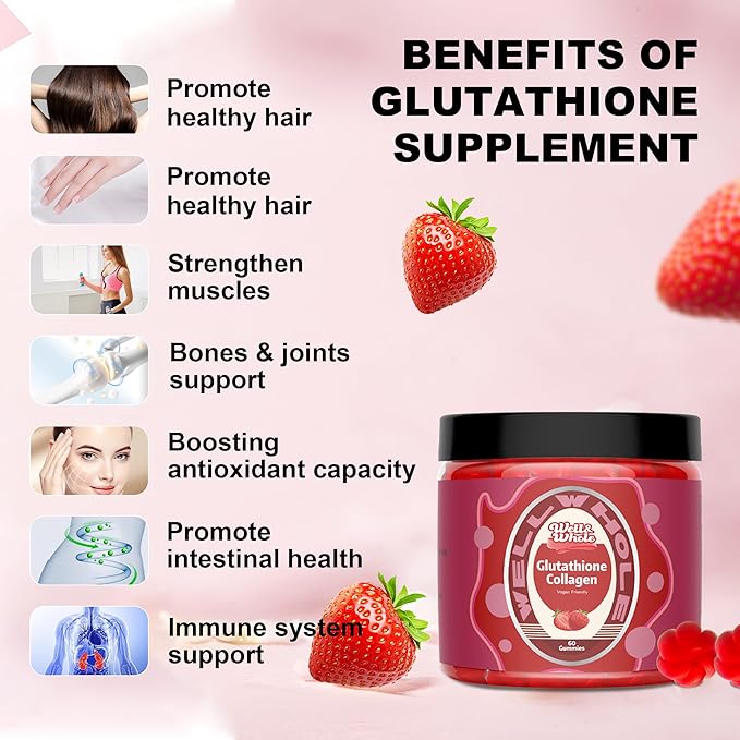 Well&Whole Glutathione Collagen Glow Gummies, Glow 60 Counts
