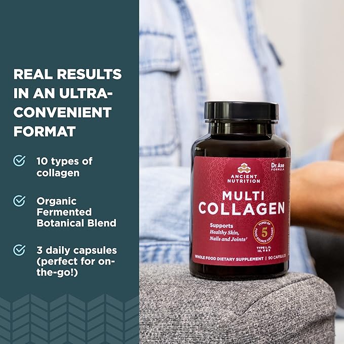 Ancient Nutrition Collagen Peptides Capsules Supplement, 90 Count (2 Pack)