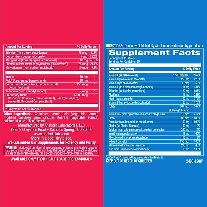 Daily Multivitamin for Men and Women 120 AVED