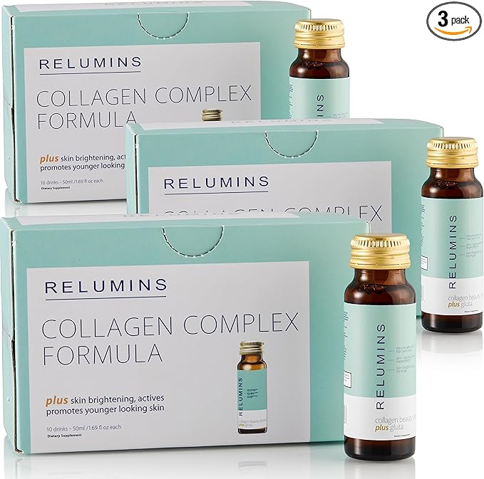 Relumins Advance Rejuvenating Collagen Beauty Drink CoQ10, EGCG, 50mL Drinks 3 Packs