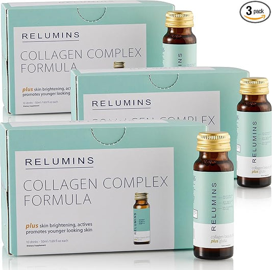 Relumins Advance Rejuvenating Collagen Beauty Drink CoQ10, EGCG, 50mL Drinks 3 Packs