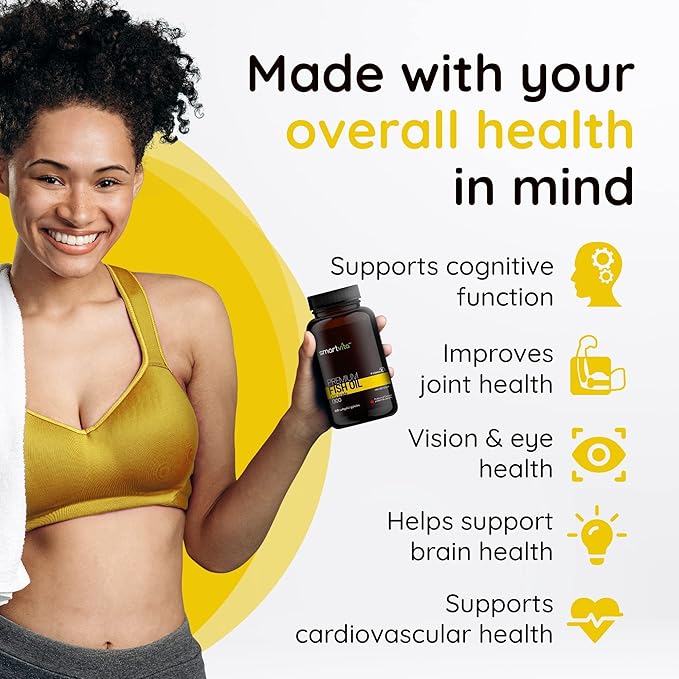 Premium Fish Oil, rTG Grade Omega 3, Fish 3, EPA, 3 Supplement, 60 Softgels