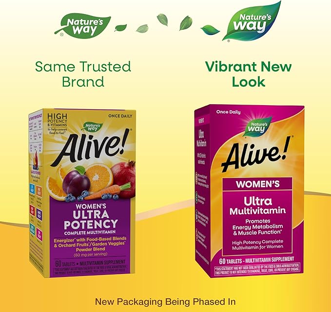 Nature's Way Alive! Women's Daily Ultra B12, 60 60 Tablets