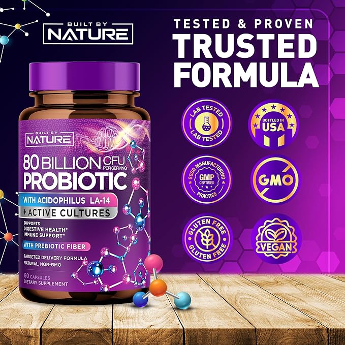 80 Billion CFU Probiotic 60 Capsules