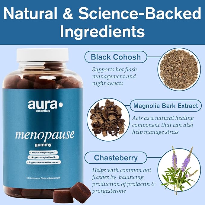 Menopause Gummy Supplements with Magnolia Bark 60 Gummies