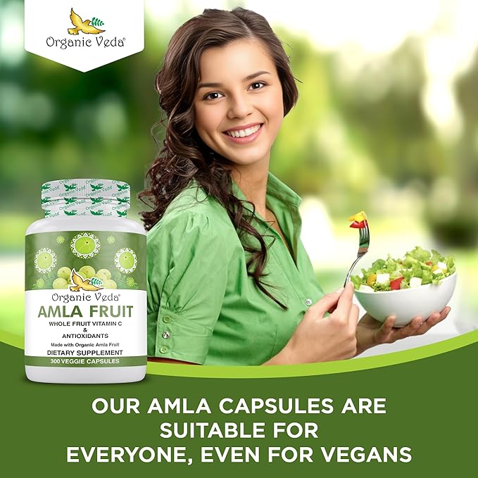 Organic Veda Amla Capsules 1500mg, 300 300 Capsules