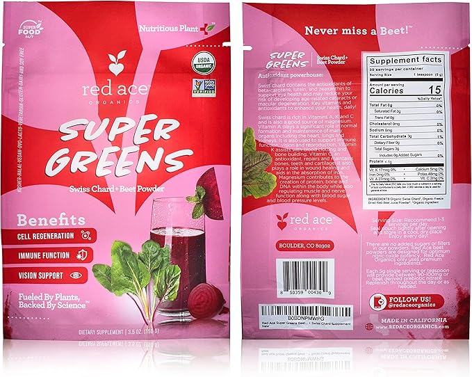 Swiss Chard & Beet Powder, Gluten 5.3oz