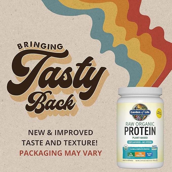 Organic Vegan Unflavored Protein Powder 22g Complete 1.2 LB