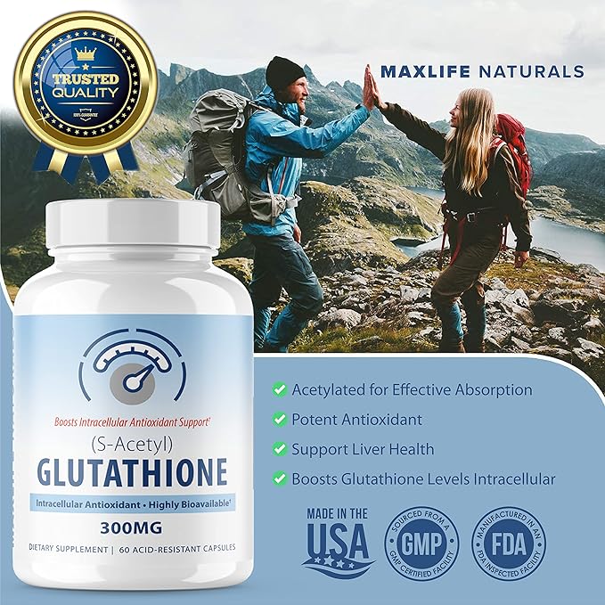 S-Acetyl L-Glutathione 300mg PER Capsule 60 300mg Acid 300mg