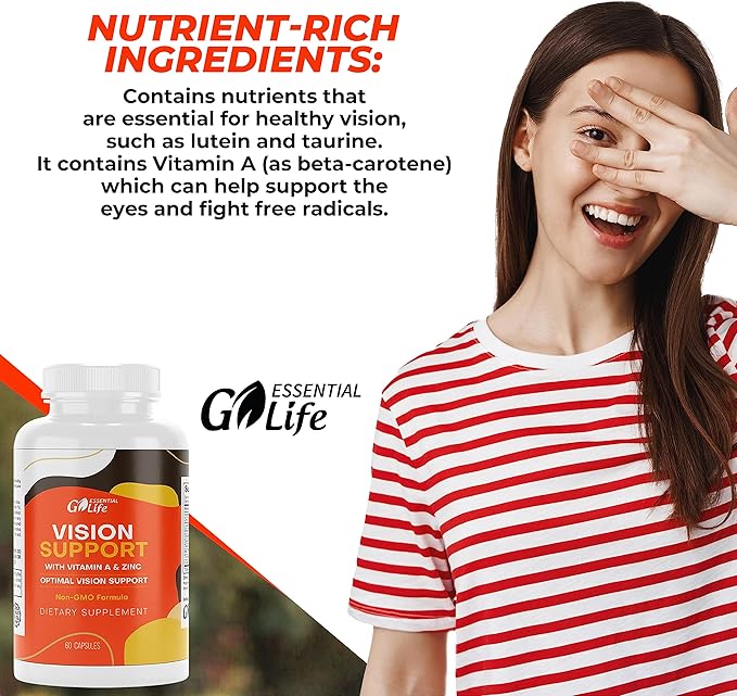 Vision Support Supplement 20mg for 60 Capsules