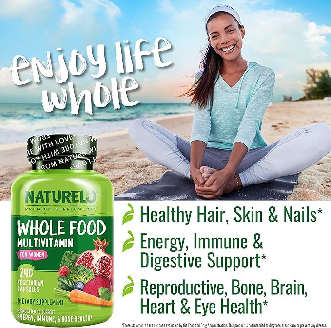 NATURELO Whole Food Multivitamin for Women 240 Vegan