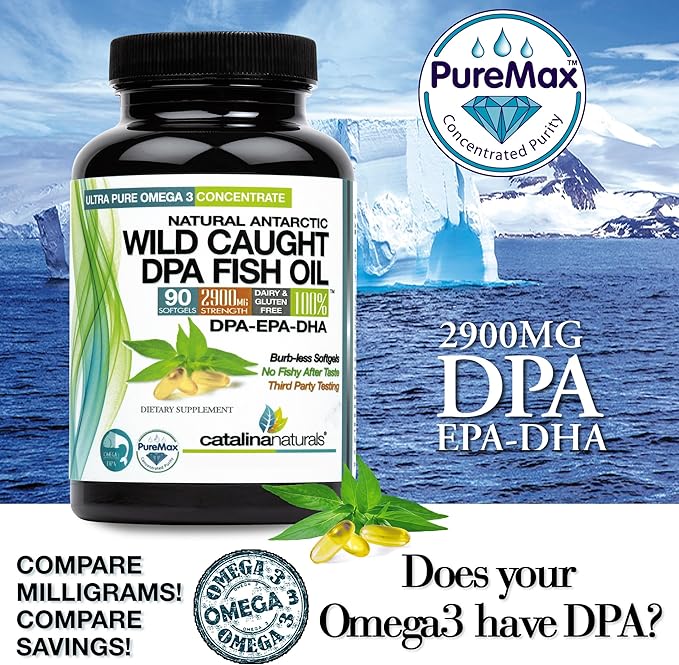 Wild Caught Omega-3 DPA Fish Oil 2900 mg 90 SoftGels