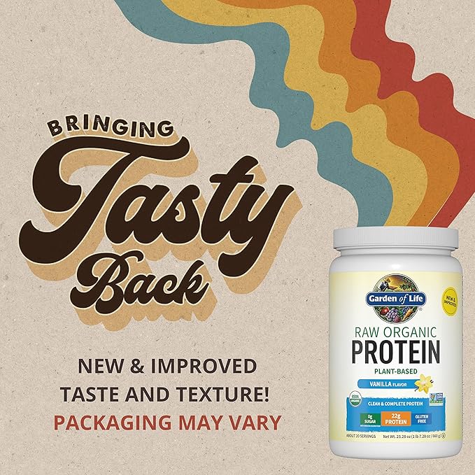 Organic Vegan Vanilla Protein Powder 22g Complete 1.5 LB