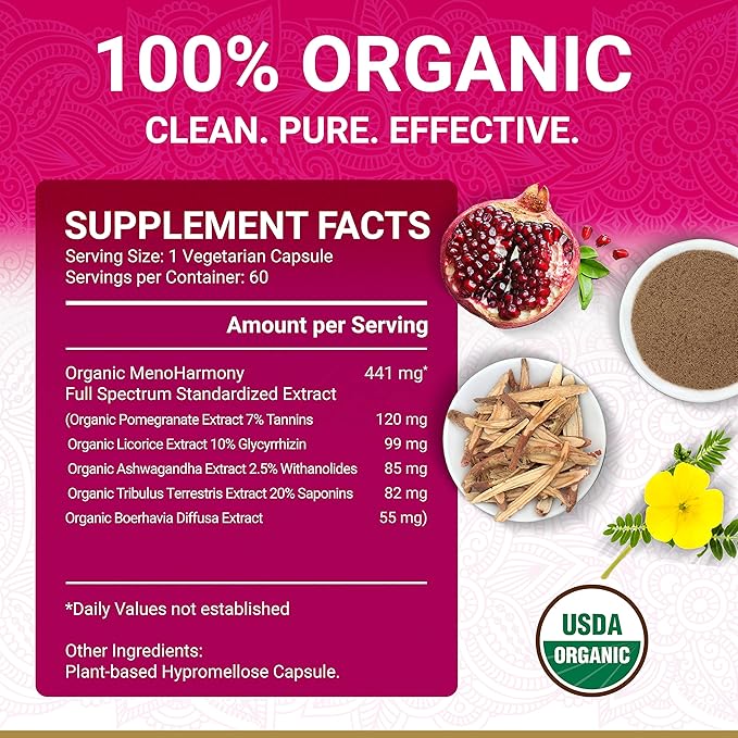 Menopause Supplements for Women 60 Vegan