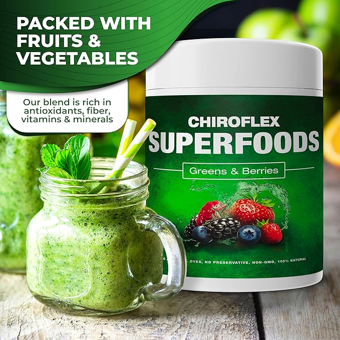 Total Tea Green Powder for Energy & Digestive Health with Turmeric, Amla Powder & Vitamin C - 30 Servings