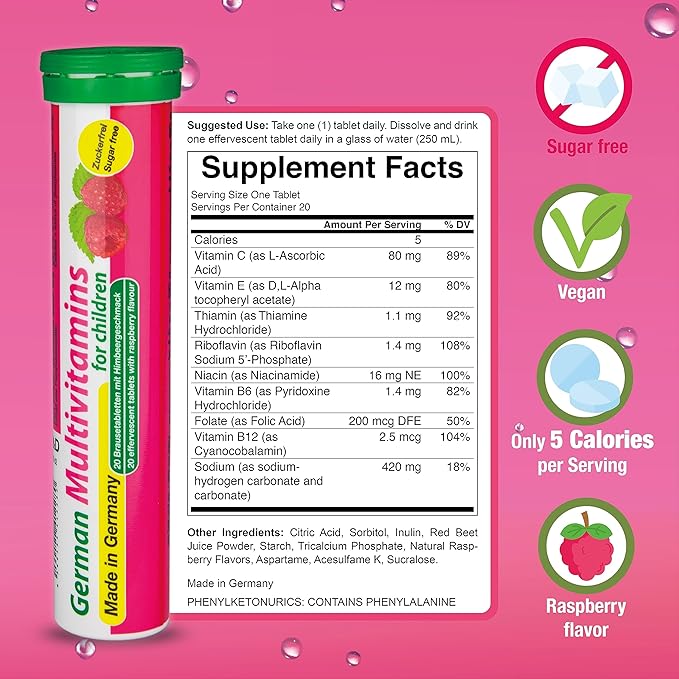 German Multvitamin for Children 8 Vitamins 40 Vegan