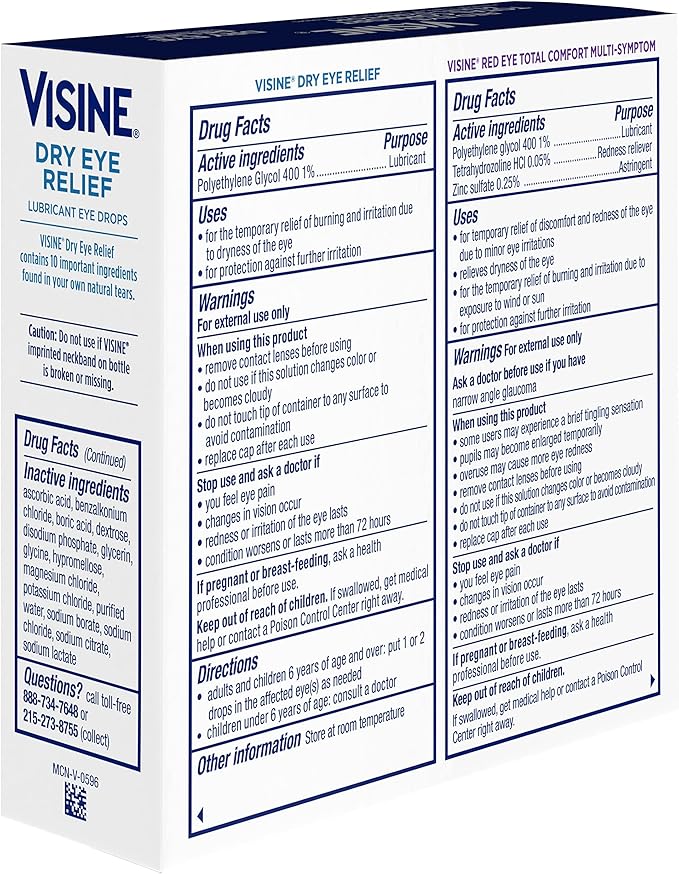 Visine Red Eye Total Comfort Multi-Symptom 2 Items