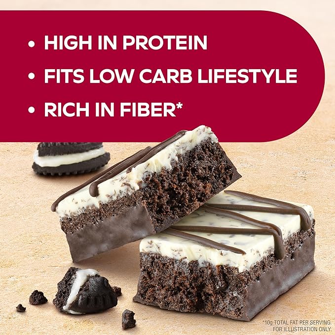 Atkins Creamy Cookie Crunch Meal Bars, 16g Protein, 12 Count & Chocolate Chip Granola Protein Meal Bar, 17g Protein, 12 Count